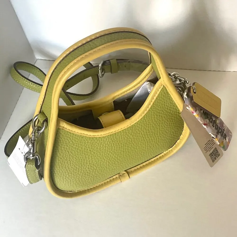 Coach Coachtopia Mini Ergo Bag CO662 Lime Sunflower Leather